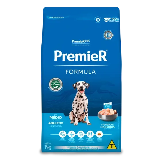 Ração PremieR Fórmula Cães Adultos Porte Médio Sabor Frango