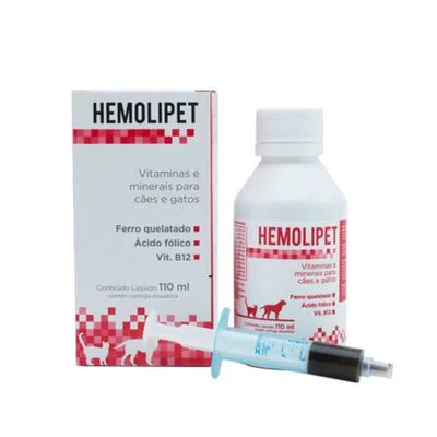 Hemolipet Suplemento Vitamínico Mineral Cães e Gatos - 110 ml