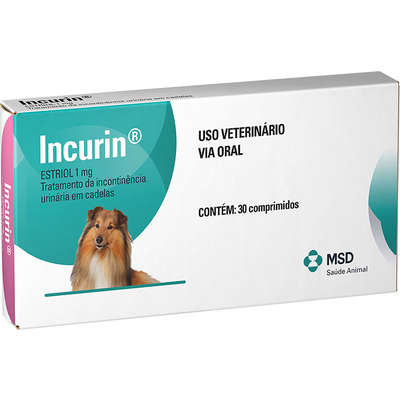 Incurin Tratamento da Incontinência Urinária em cadelas - 1 mg