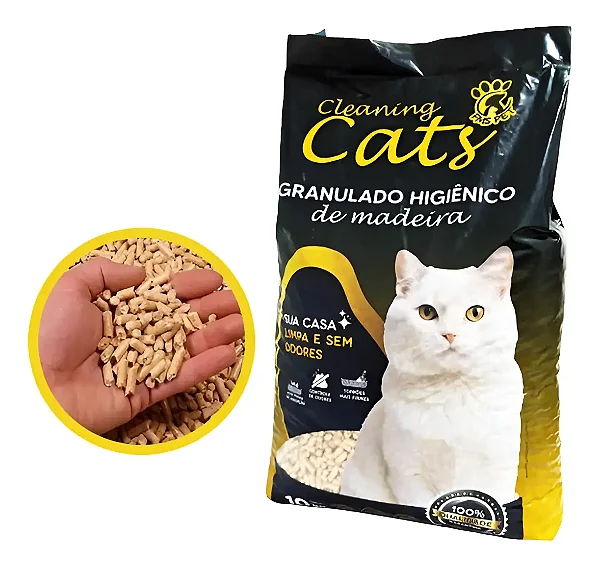 Granulado Higiênico Madeira Cats