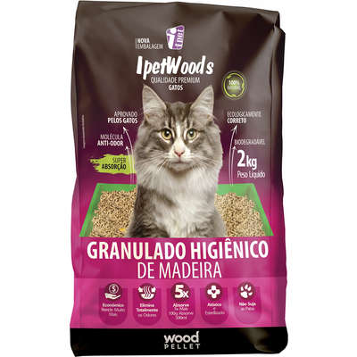 Granulado Higiênico Madeira IpetWoods