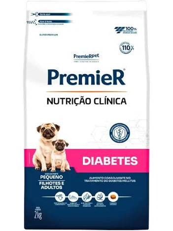 Ração Premier Nutríção Clínica Diabetes Cães Adultos/Filhotes Raças Pequenas