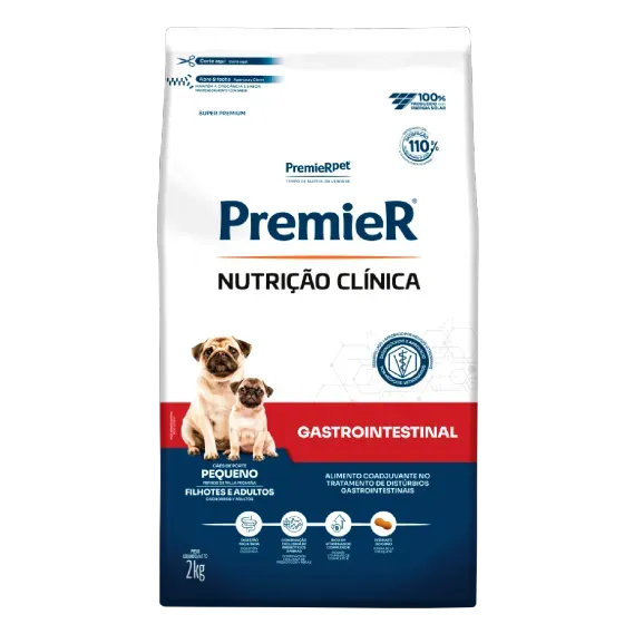 Ração Premier Nutríção Clínica Gastrointestinal Cães Adultos/Filhotes Raças Pequenas