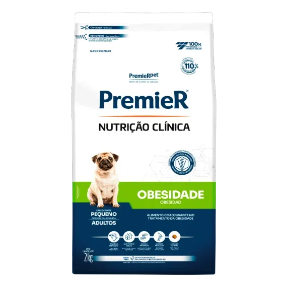 Ração Premier Nutríção Clínica Obesidade Cães Adultos Raças Pequenas