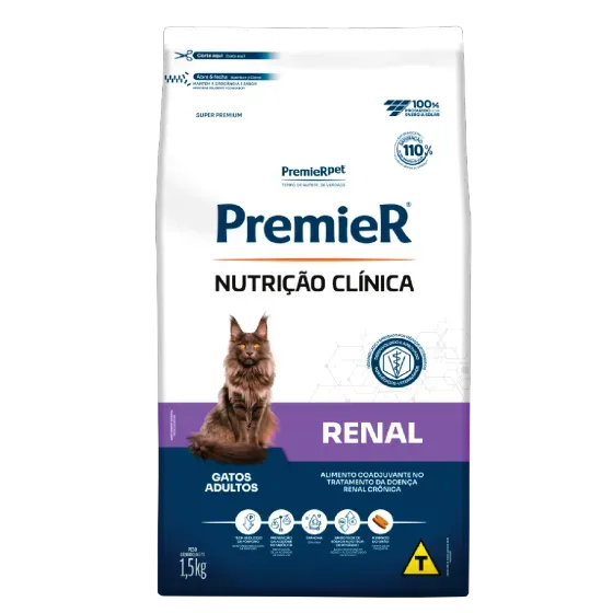 Ração Premier Nutrição Clínica Renal Gatos Adultos