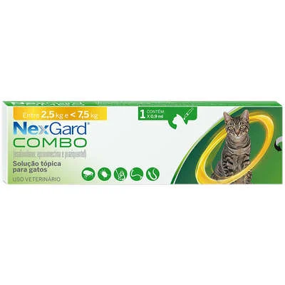 Nexgard Combo para Gatos de 2,5 Kg a 7,5 Kg