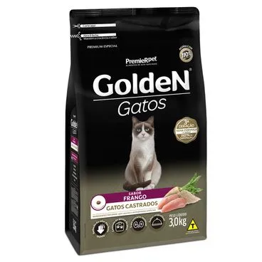 Ração Golden Gatos Castrados Sabor Frango