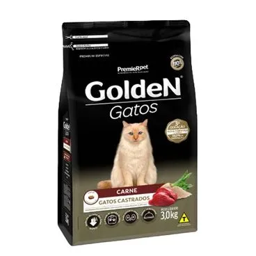 Ração Golden Gatos Castrados Sabor Carne