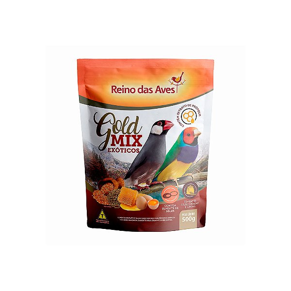 Reino das Aves Gold Mix Exóticos - 500g