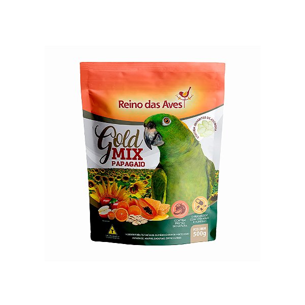 Reino das Aves Gold Mix Papagaio - 500g