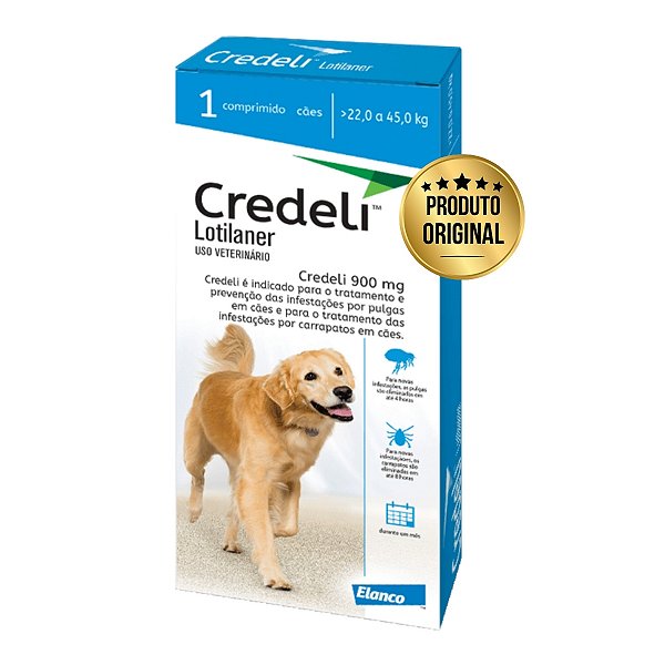 Credeli Elanco 900mg Antipulgas Cães 22-45kg 1Comp