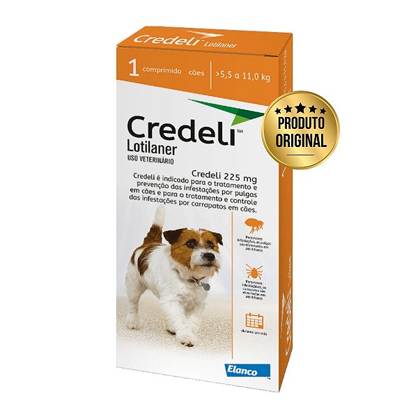 Credeli Elanco 225mg Antipulgas Cães 5,5-11kg 1Comp