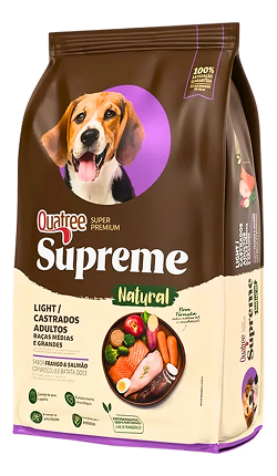Ração Quatree Supreme Light Cães Adultos Raças Médias - 15 kg