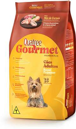 Ração Quatree gourmet Cão Adulto Raças Pequenas Mix de Carnes