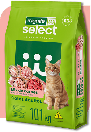 Ração Raguife Select Gatos Adultos, Sabor Mix de Carnes - 10 kg