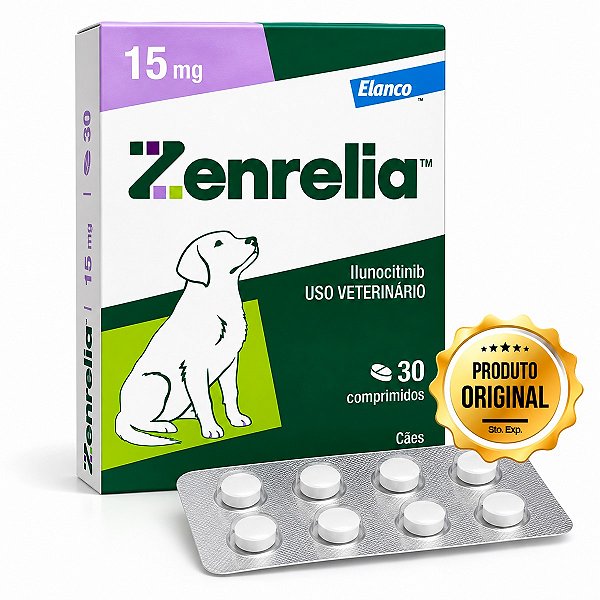 Zenrelia Elanco 15mg Anticoceira Cães 30 Comprimidos