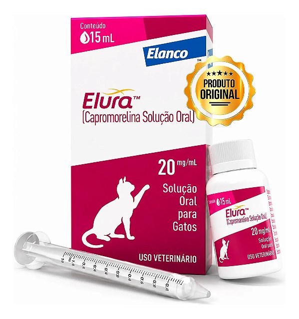 Elura Elanco Estimulante Apetite Gatos Solução Oral 15ml