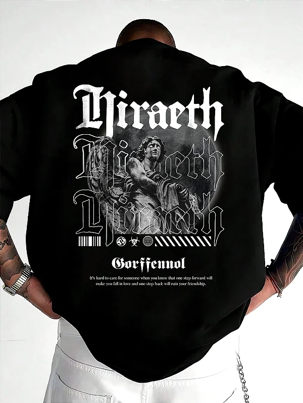 Camiseta Oversized 100% Algodão Premium Miraeth Preta