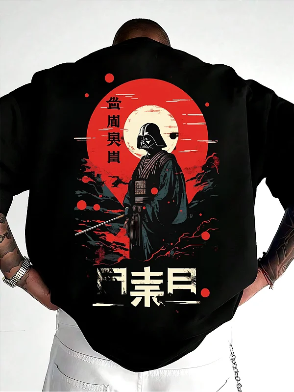 Camiseta Oversized 100% Algodão Premium Vader Preta