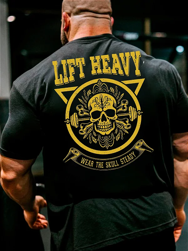 Camiseta Oversized 100% Algodão Lift Heavy Preta