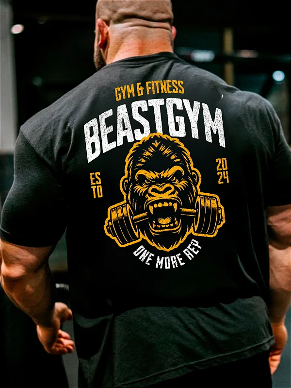 Camiseta Oversized 100% Algodão BeastGym Preta