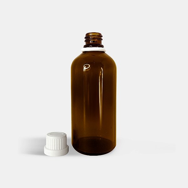Frasco Vidro Âmbar 100 ml