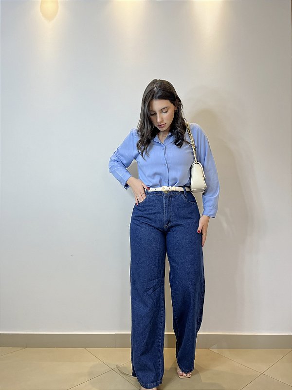 Calça Jeans Wide Leg