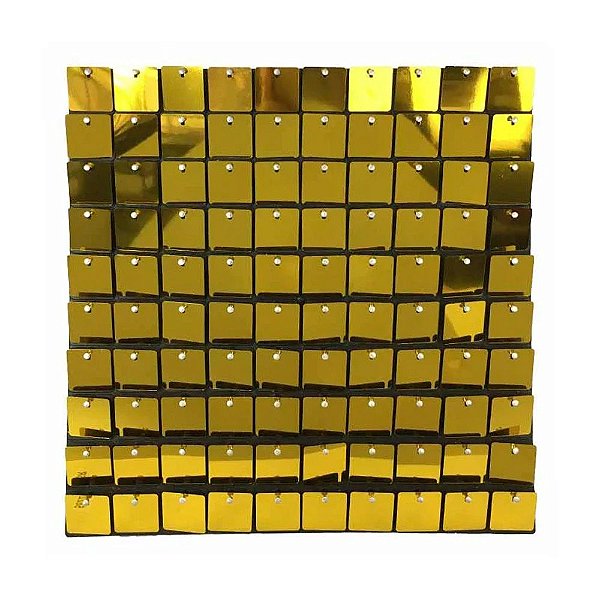 Painel Metalizado Shimmer Wall Dourado - 30x30cm - 100 unidades - Rizzo Import