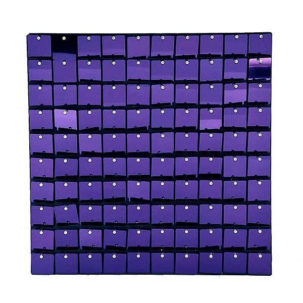Painel Metalizado Shimmer Wall Roxo Nacarado - 30x30cm - 100 unidades - Rizzo Import