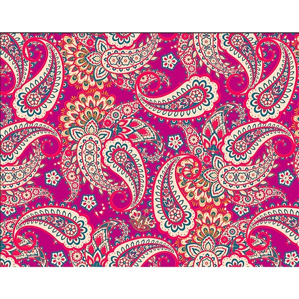 TECIDO TULE DE MALHA FLORAL PINK VIBRANTE COM ELASTANO