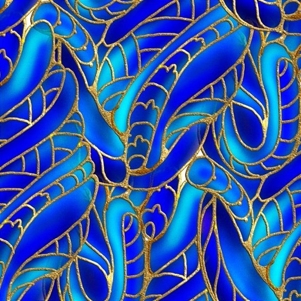 TECIDO CREPINHO AZUL SAFIRA DETALHES EM OURO PARA CONFECÇÃO DE VESTIDOS, SAIAS, BLUSAS, ETC