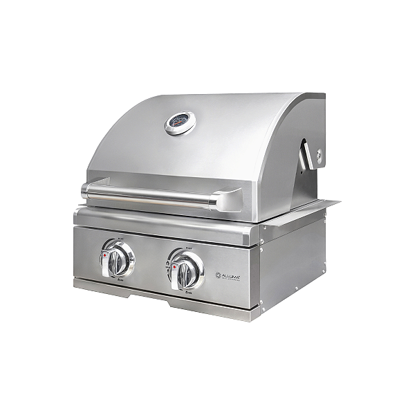 Churrasqueira a Gás Alluma Pro em Inox 304 de Embutir - 2 Queimadores - A200PRO