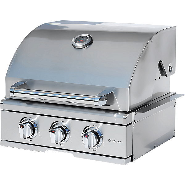 Churrasqueira a Gás Alluma Pro Em Inox  de Embutir - 3 Queimadores