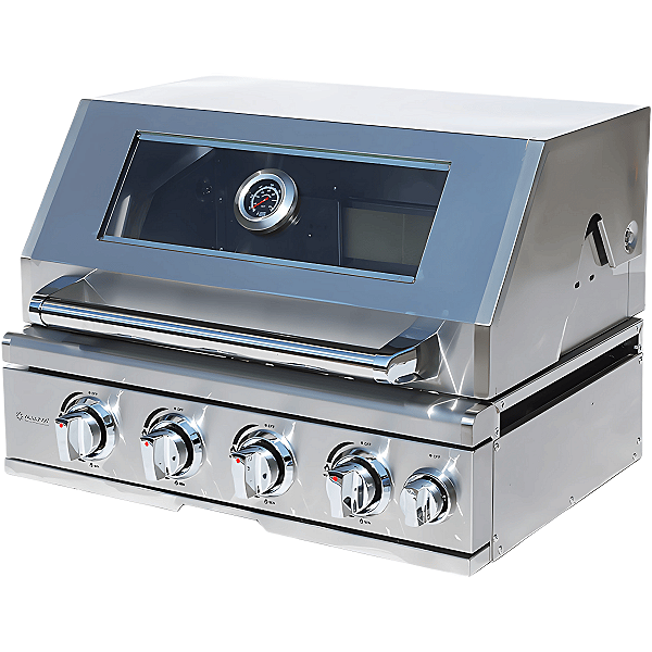 Churrasqueira a Gás Alluma Max Em Inox  de Embutir - 4 Queimadores - Com Visor e Infrared