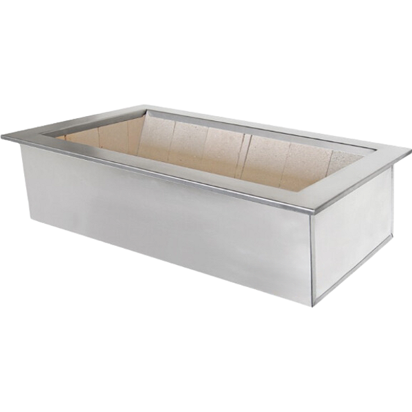Braseiro Caixa Dupla em Inox de Embutir - G - 70x35 cm