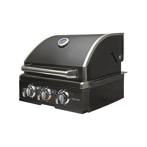 Churrasqueira a Gás Alluma Pro em Inox 304 Black Titanium - 3 Queimadores - A300PROBLACK