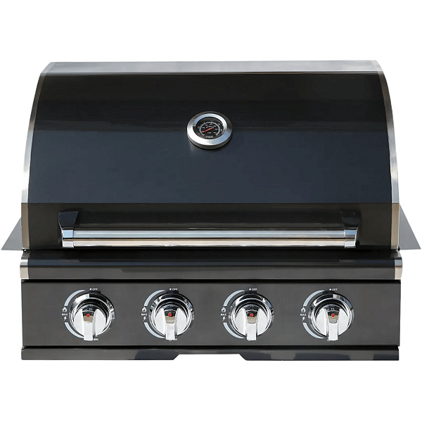 Churrasqueira a Gás Alluma Pro Em Inox Black Titanium de Embutir - 4 Queimadores