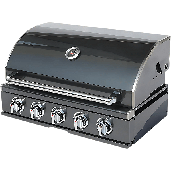 Churrasqueira a Gás Alluma Pro Em Inox Black Titanium de Embutir - 5 Queimadores