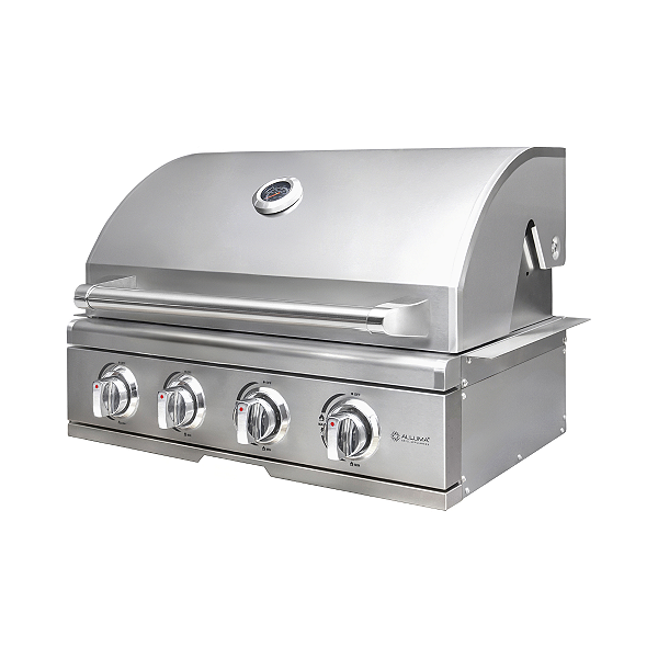 Churrasqueira a Gás Alluma Pro em Inox 304 de Embutir - 4 Queimadores - A400PRO