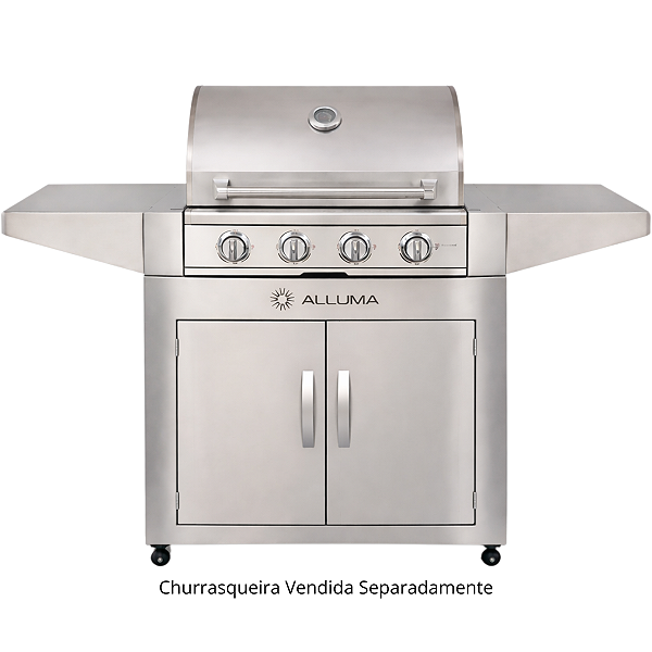 Carrinho Alluma Para Churrasqueira a Gás Em Inox 304 - Modelos A200