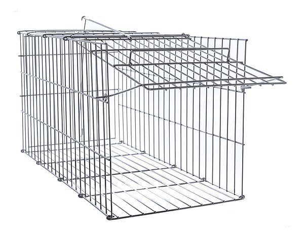 Armadilha Gatoeira Distribuipet Automática Para Gatos Gambas Sarues Modelo DM2025 Desmontável 69X33X35cm Malha 25mm