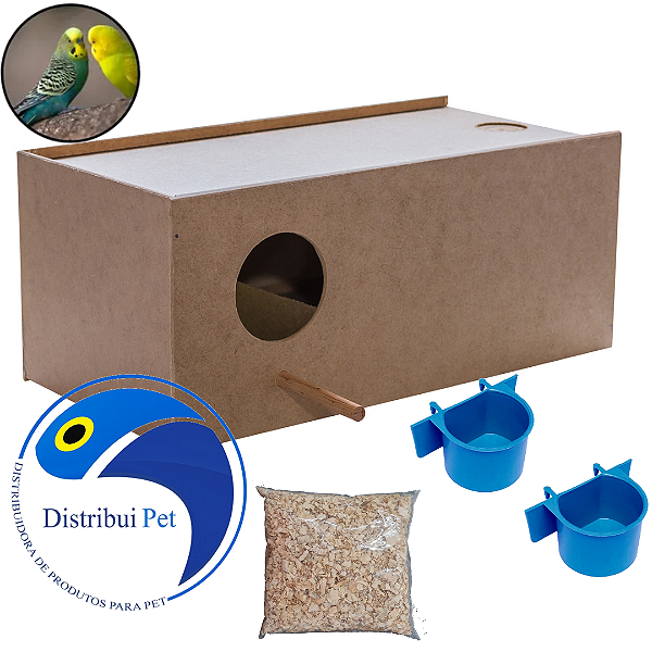 Kit Acessórios Passaros Ninho Repodução Peeriquito Australiano Agapornis Forpus Bavete Mandarim Manon Diamante de Gould