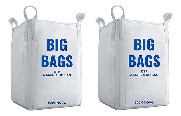 2 Saco Big Bag Modelo C1 Rafia Gramatura 160 Fator 5x1 Medidas 120x90x90 P/ 1000Kg