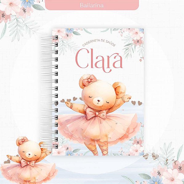 Caderneta de  Saúde Ursinha Bailarina 2 / Personalizado