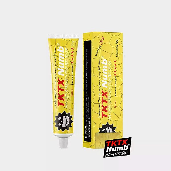 TKTX Numb Amarela 20% de Lidocaína