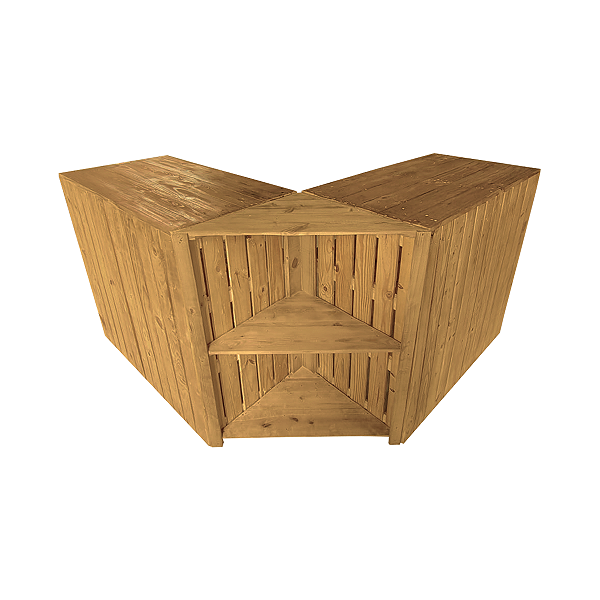 Balcão de Pallet Modular em Madeira(3 Peças)