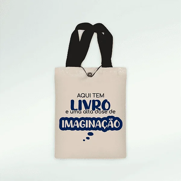 ecobag presente "minha estante" - algodão 100% reciclado