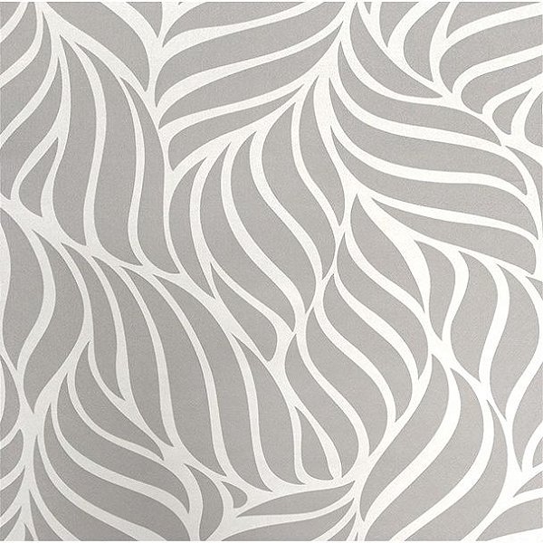 Papel de Parede Adesivo Folhas Geometrico Cinza