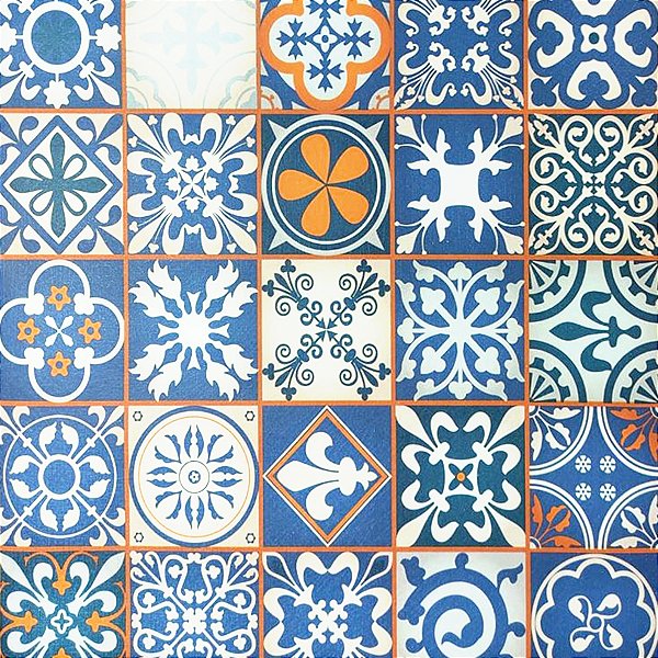 Papel De Parede Adesivo Ladrilhos - 5M