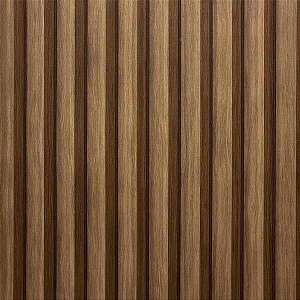 Papel De Parede Adesivo Madeira Ripado Nogueira  - 5M